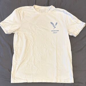 American Eagle Outfitters Classic White Tee with Blue Logo